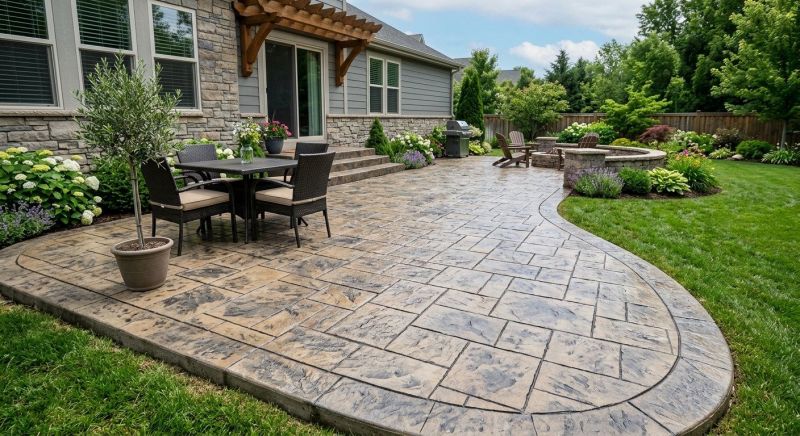 Stamped Concrete Patio Installation in Corpus Christi, TX