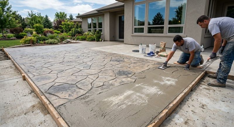 Stamped Concrete Patio Installation in Dallas, TX